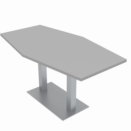 Skutchi Designs 33.5 in W, 69.5 in L, 29 in H, Engineered Wood Top, Grey HAR-HEX.IR-34x70-DOU-XD01